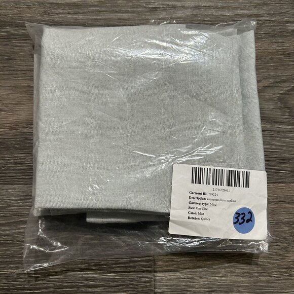 Set Of 4 Quince European Flax Linen Napkins Light Grey Soft Durable - Picture 7 of 8